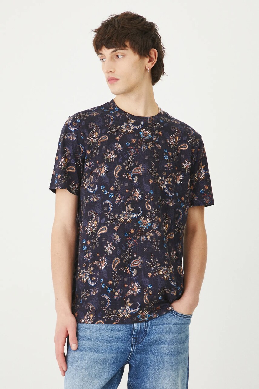 Medicine tricou barbati, culoarea albastru marin, modelator