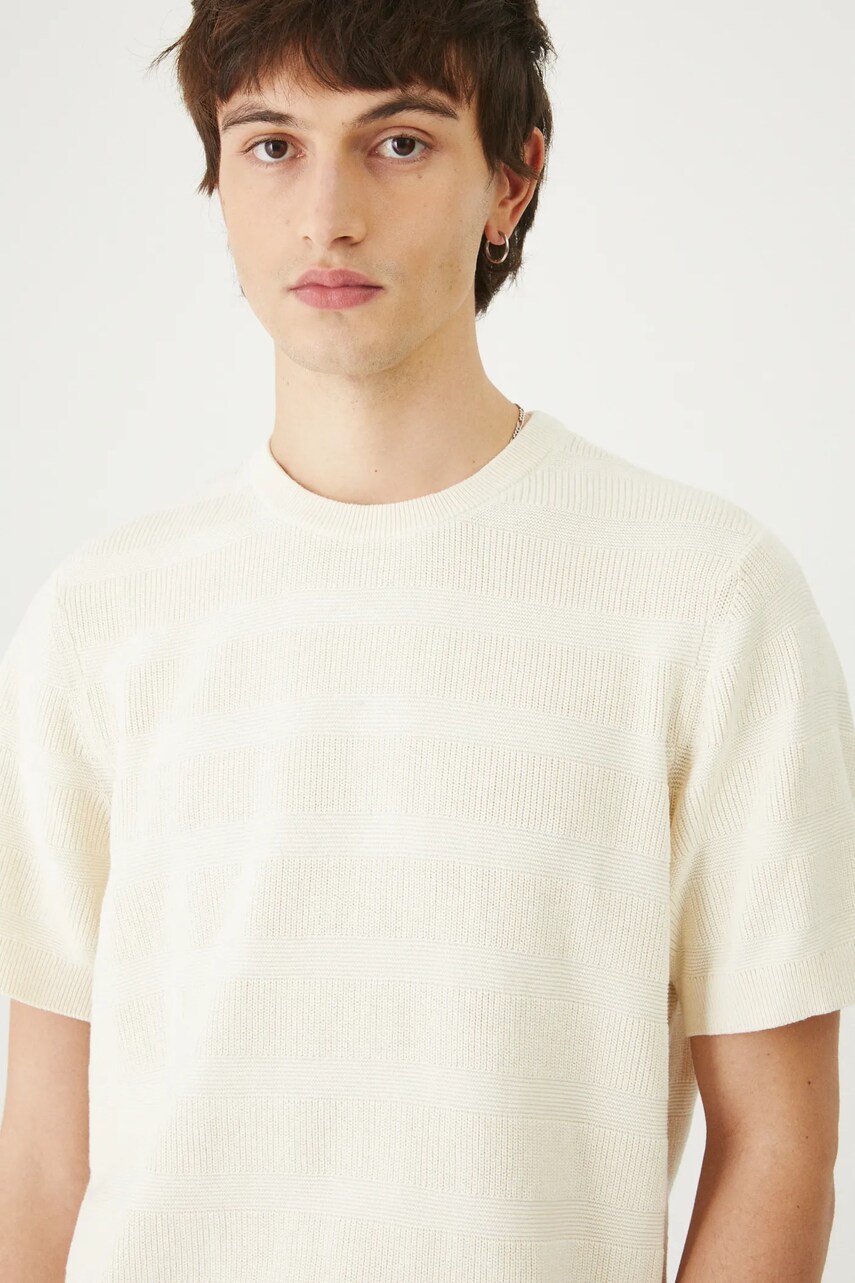 Medicine tricou din bumbac barbati, culoarea bej, neted