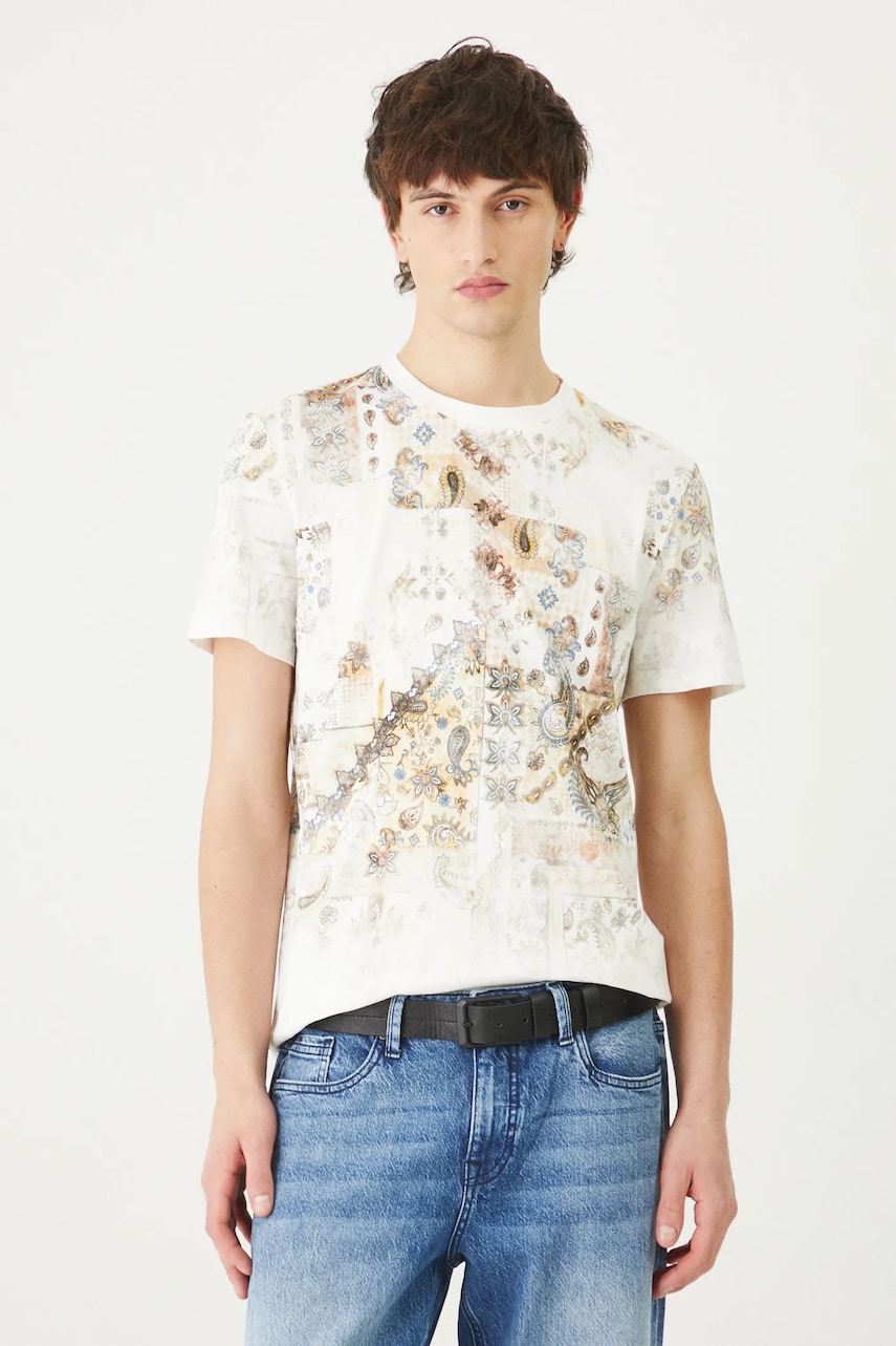 Medicine tricou din bumbac barbati, culoarea bej, modelator Medicine tricou din bumbac barbati, culoarea bej, modelator