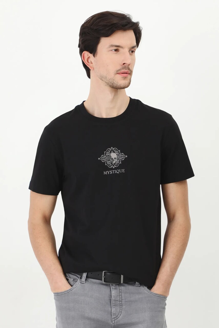 Medicine tricou barbati, culoarea negru, cu imprimeu
