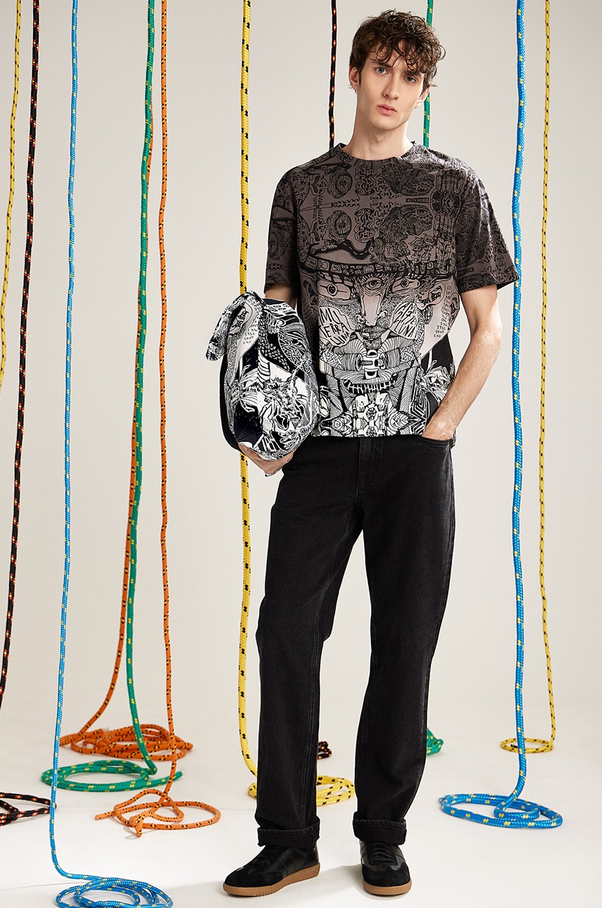 Medicine tricou din bumbac barbati, culoarea gri, modelator Medicine tricou din bumbac barbati, culoarea gri, modelator