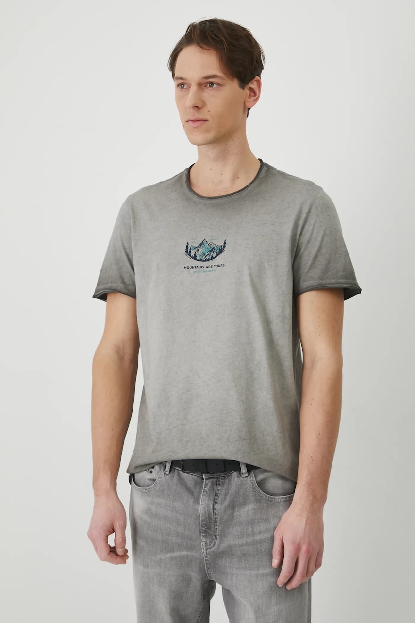 Medicine tricou din bumbac barbati, culoarea gri, cu imprimeu Medicine tricou din bumbac barbati, culoarea gri, cu imprimeu