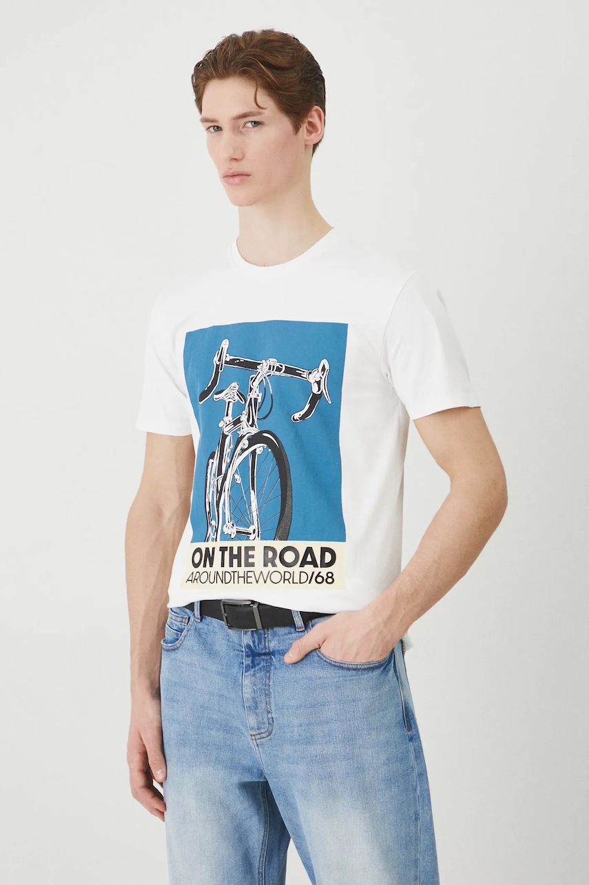 Medicine tricou culoarea alb, cu imprimeu