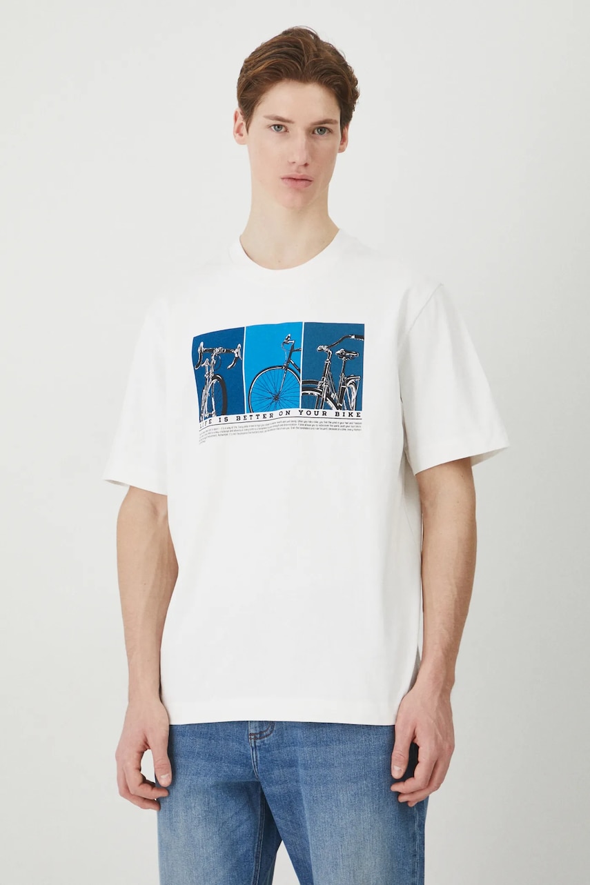 Medicine tricou din bumbac culoarea alb