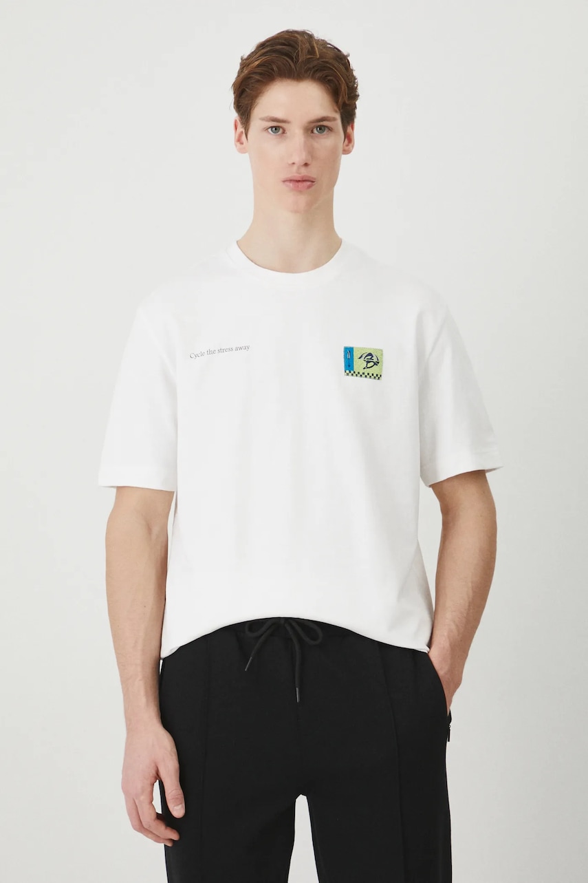 Medicine tricou culoarea alb, cu imprimeu