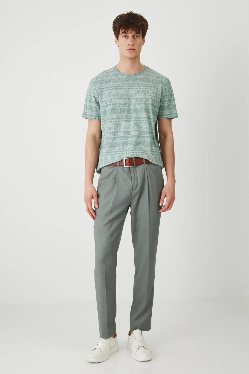 Хлопковая футболка Medicine цвет бирюзовый узор