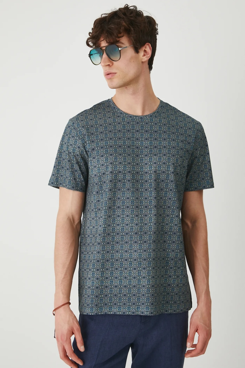 Medicine tricou din bumbac culoarea albastru marin