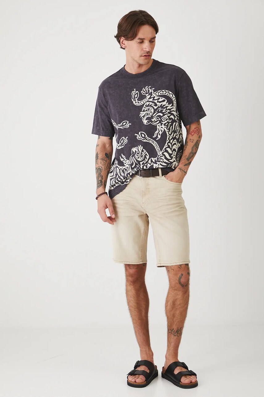 Medicine tricou culoarea gri, cu imprimeu