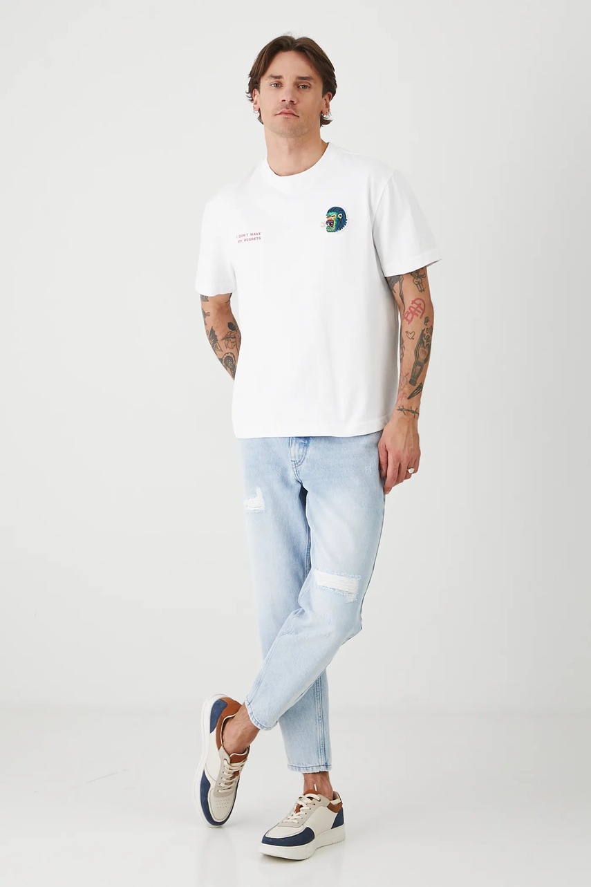 Хлопковая футболка Medicine цвет белый с принтом