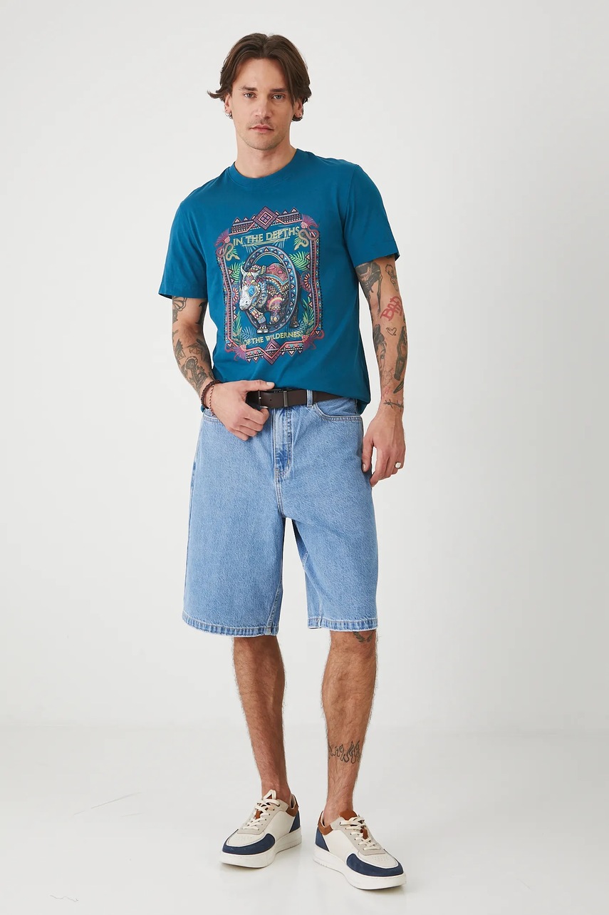 Хлопковая футболка Medicine цвет зелёный с принтом