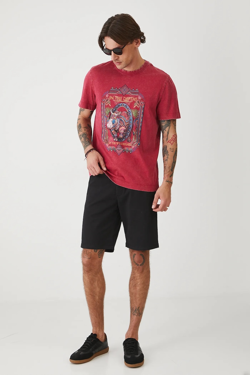 Medicine tricou din bumbac culoarea rosu, cu imprimeu