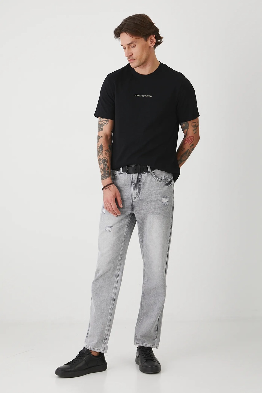 Хлопковая футболка Medicine цвет чёрный с принтом