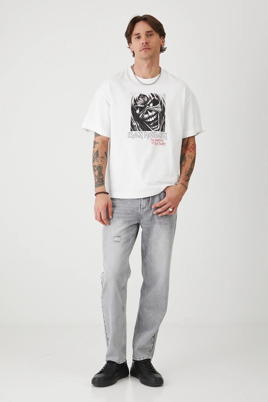 Хлопковая футболка Medicine цвет белый с принтом