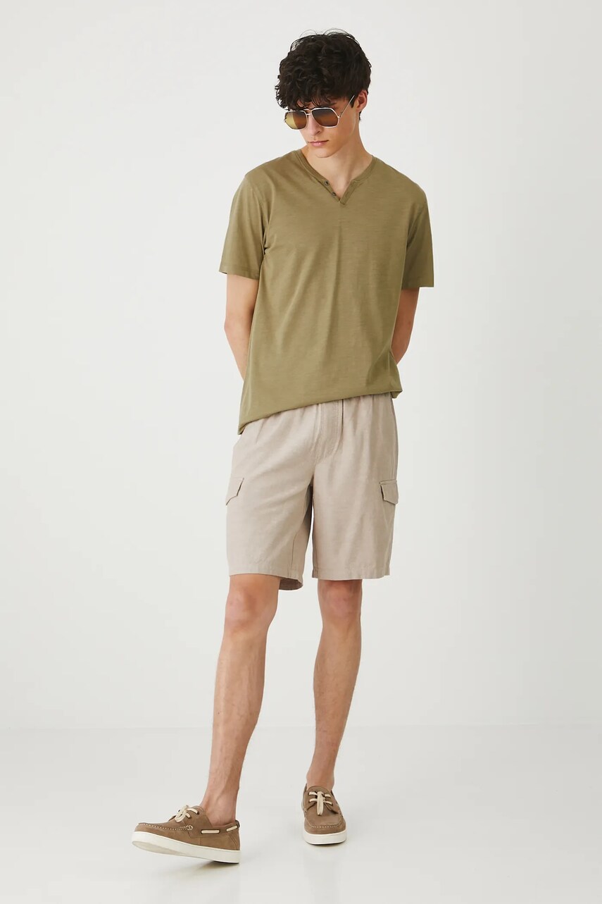 Medicine tricou din bumbac culoarea verde, neted