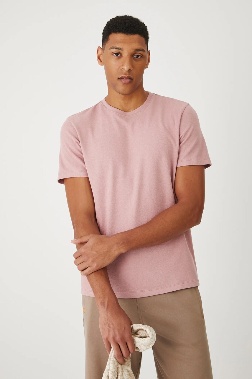 Medicine tricou culoarea roz, neted