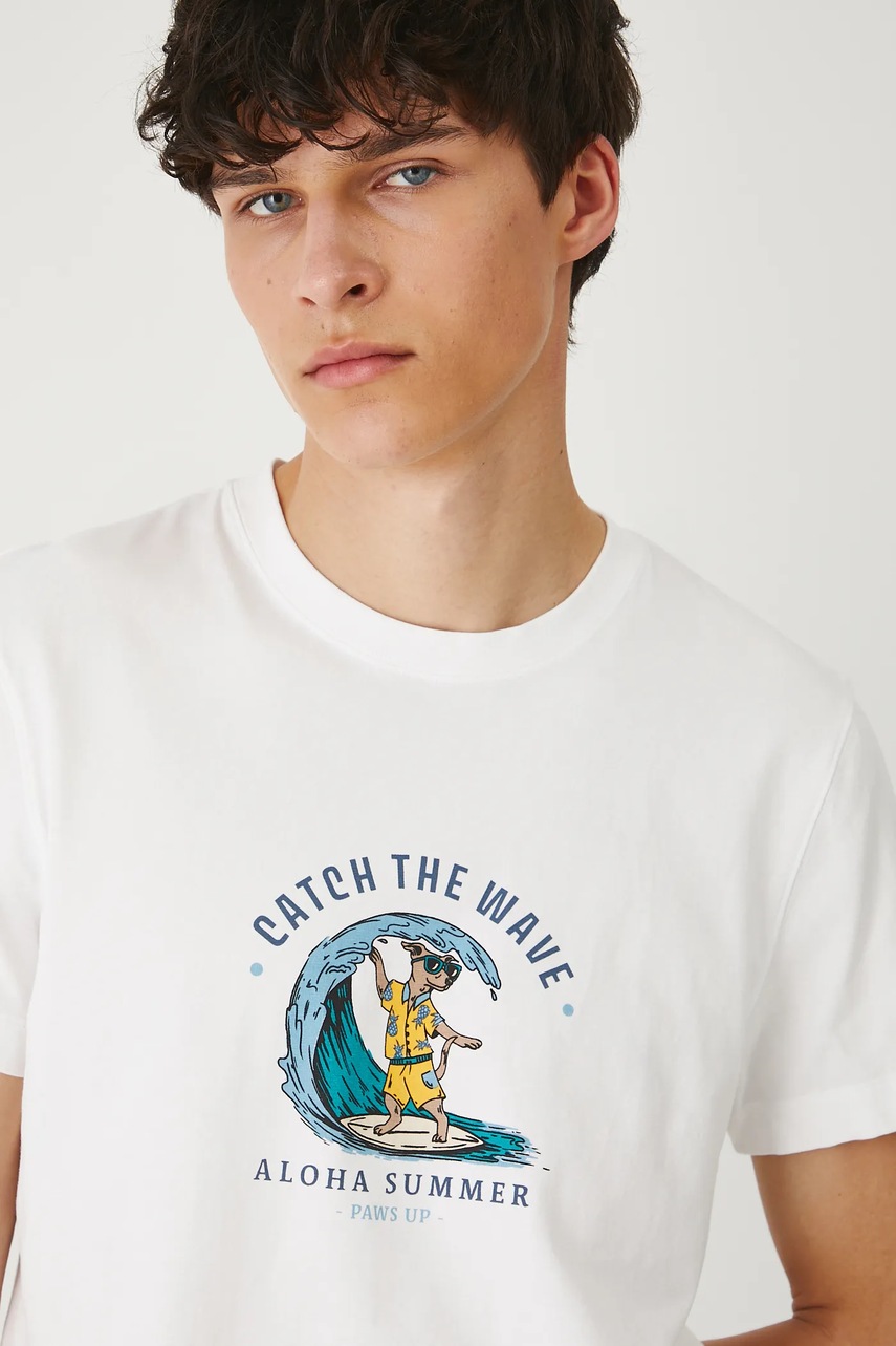 Medicine tricou culoarea alb, cu imprimeu