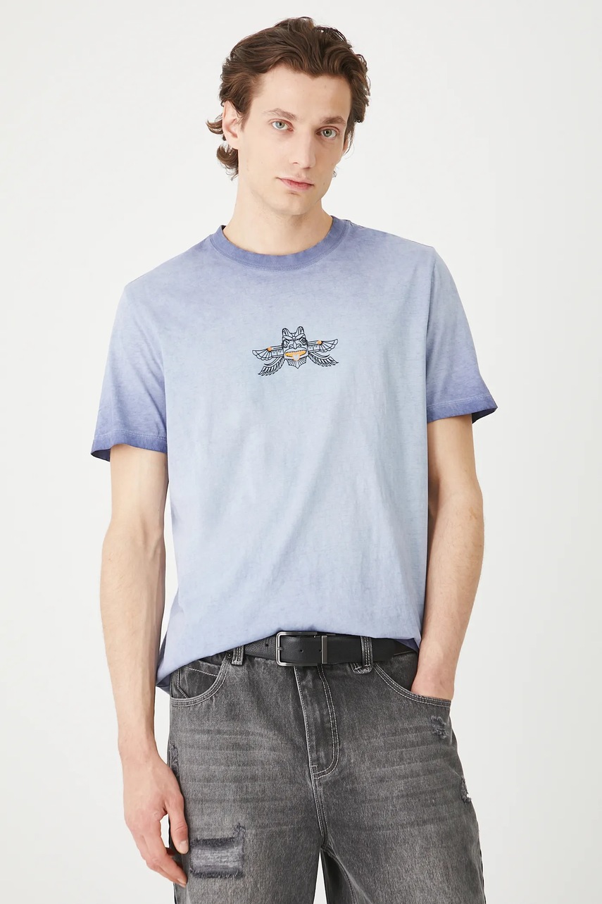 Хлопковая футболка Medicine цвет фиолетовый с принтом