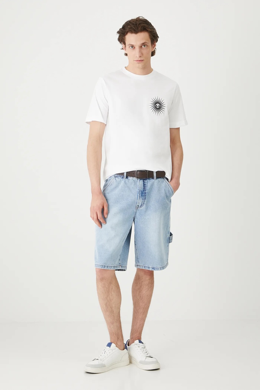 Хлопковая футболка Medicine цвет белый с принтом