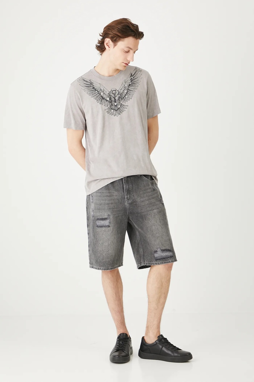 Хлопковая футболка Medicine цвет серый с принтом