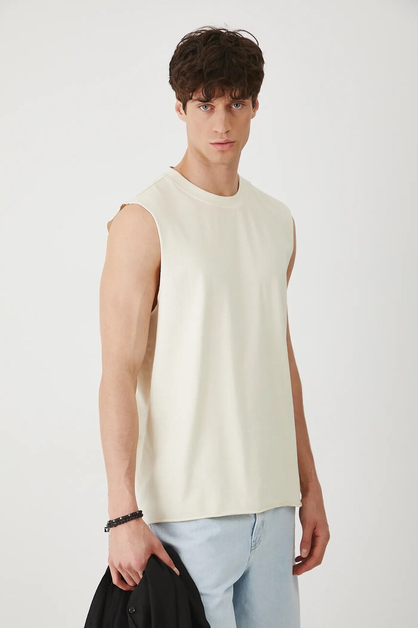Medicine tricou din bumbac culoarea bej