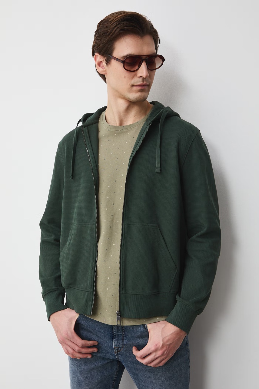 Medicine Ανδρική μπλούζα με κουκούλα και κουμπιά βαμβακερή με ελαστάνη φωτογραφία