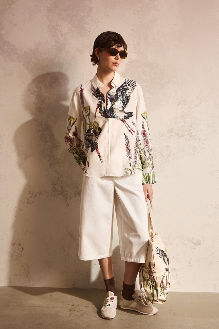 Medicine dámská košile s příměsí lnu