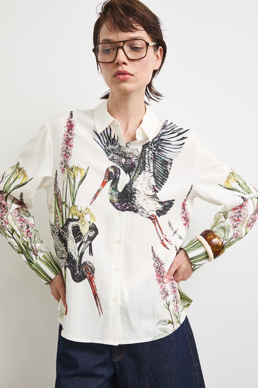 Medicine dámská košile s příměsí lnu