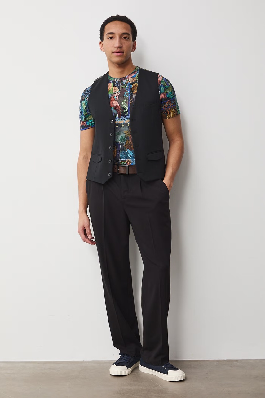 Medicine μονόπετο γιλέκο Ανδρικό με πρόσμιξη μαλλιού φωτογραφία