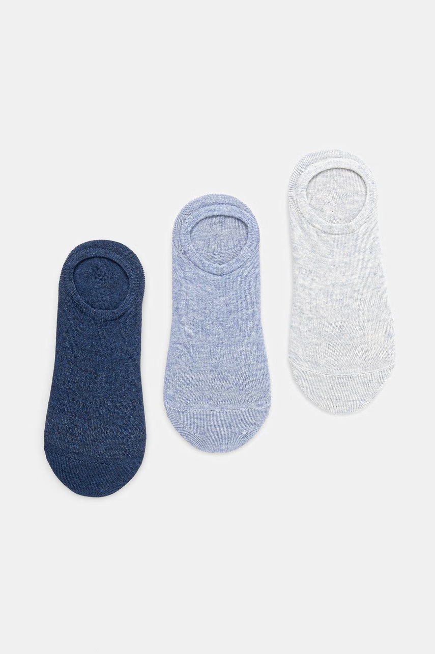Kotníkové ponožky 3-pack dámské s bavlnou melanžové