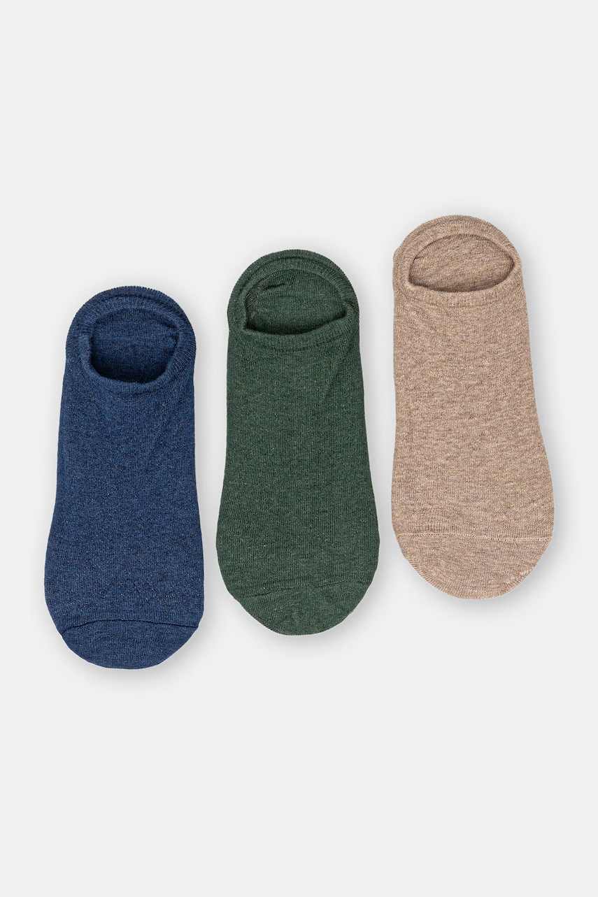 Kotníkové ponožky 3-pack pánské s bavlnou