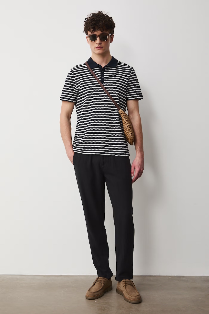 Medicine παντελόνι chino ανδρικά με λινό