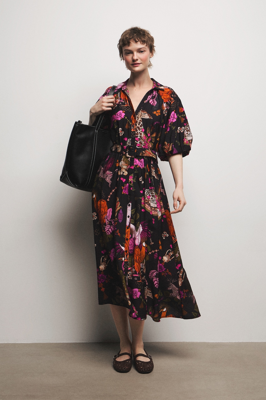 Medicine rochie evazată cu vâscoză