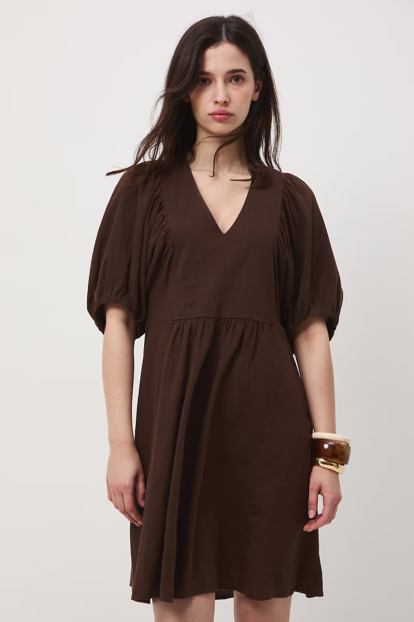 Medicine oversized φόρεμα με λινό