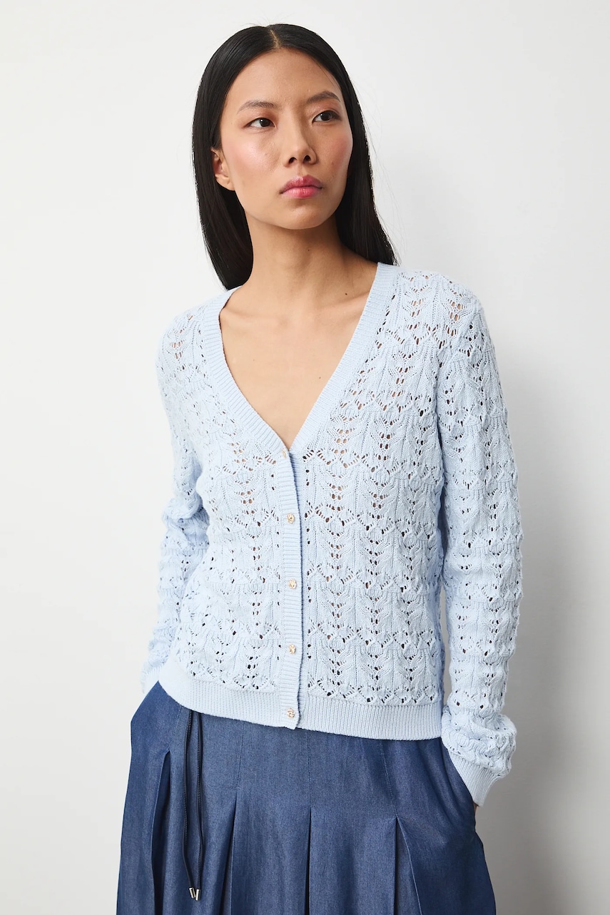 Medicine cardigan din bumbac