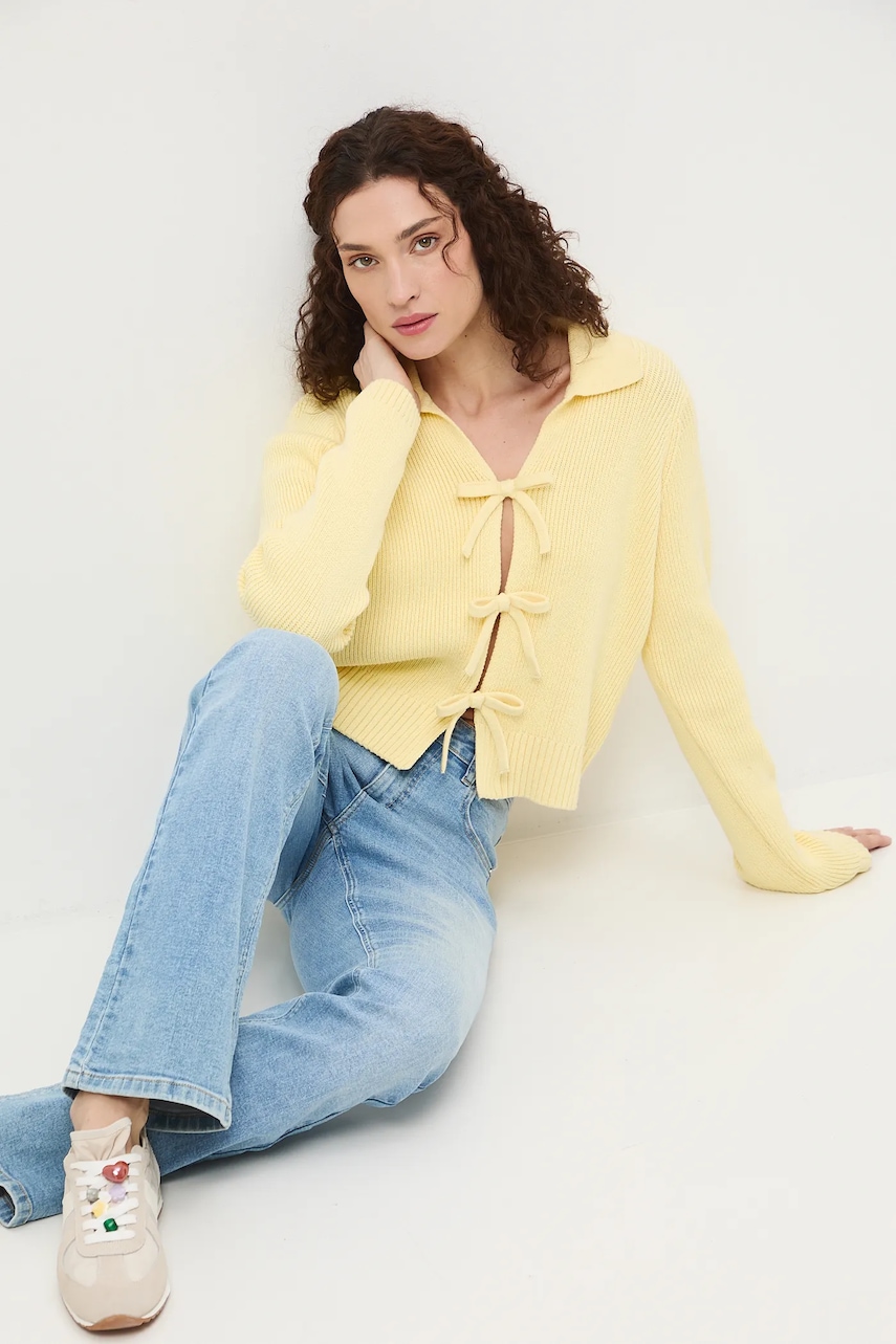 Medicine cardigan din bumbac