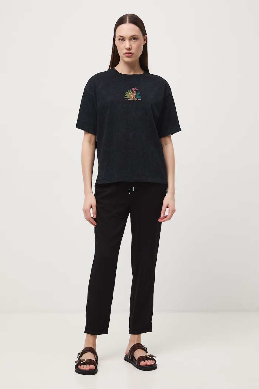 Medicine tricou oversized de damă din bumbac