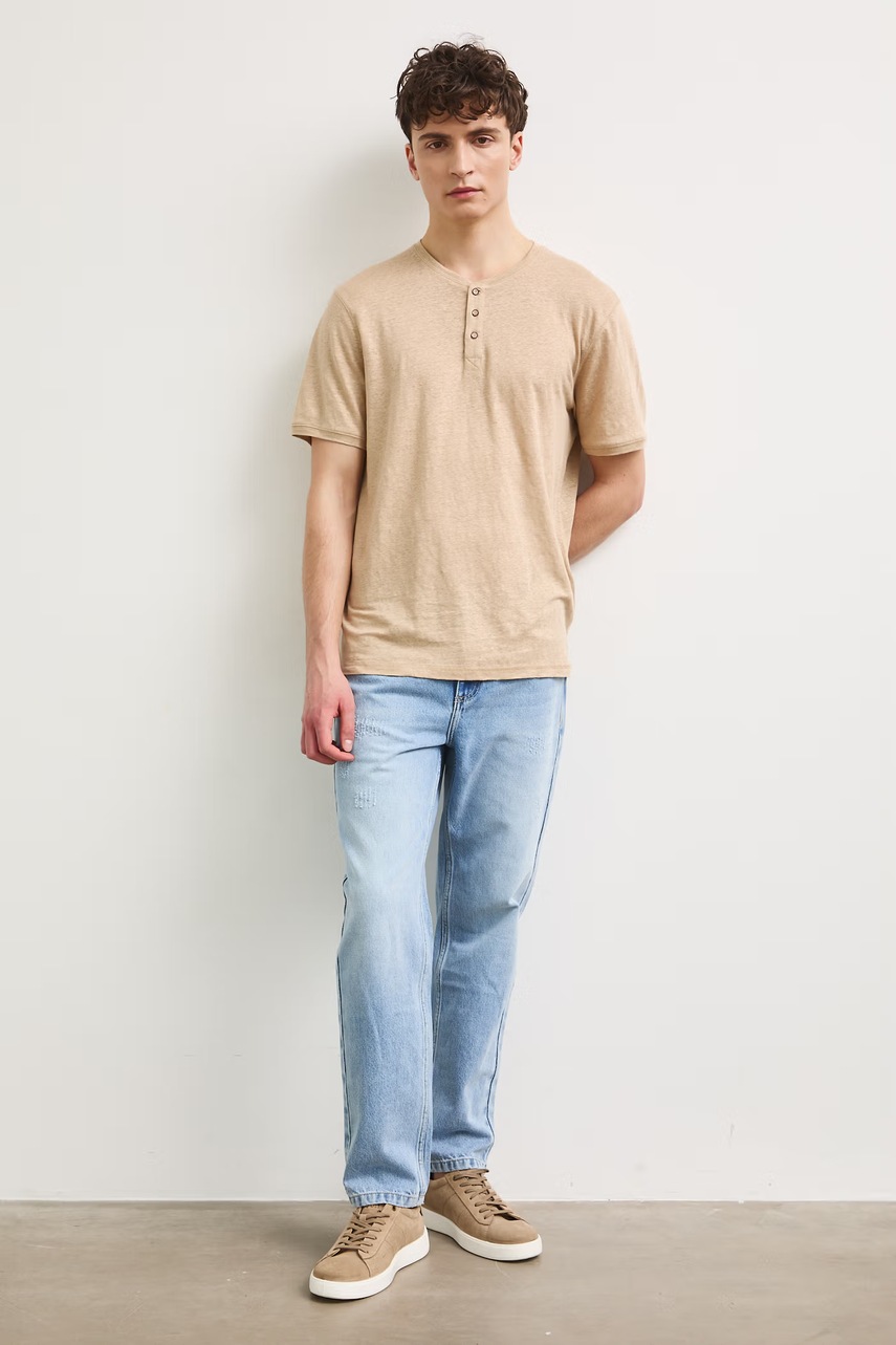 Medicine polo pánské lněné (obrázek 2)