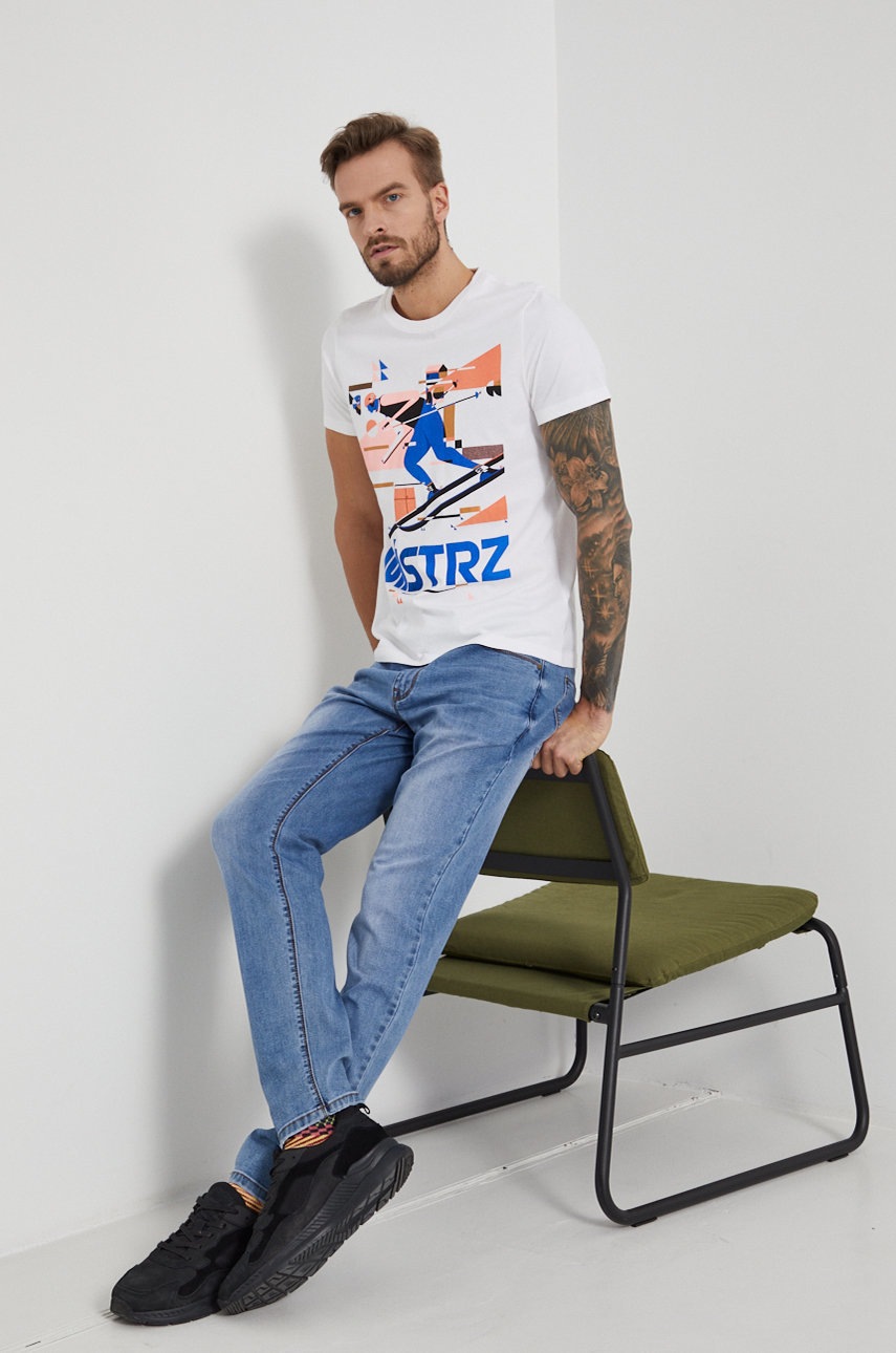 Medicine - T-shirt bawełniany Deer Santa by Bartek Bojarczuk