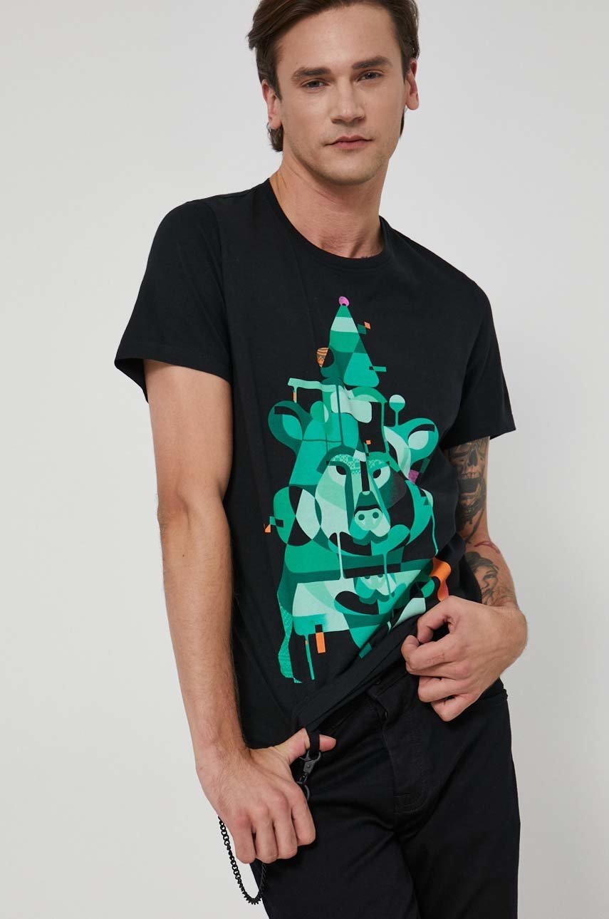Medicine - T-shirt bawełniany Deer Santa by Bartek Bojarczuk