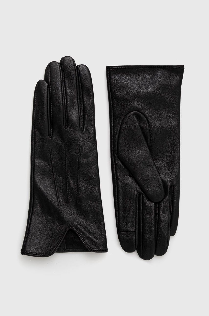 Kožené rukavice Medicine dámské, černá barva - černá -  Hlavní materiál: 100% Přírodní kůže