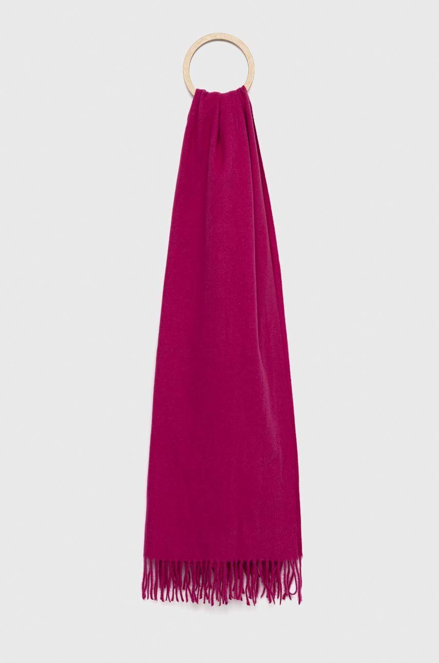 Medicine szalik damski kolor fioletowy gładki
