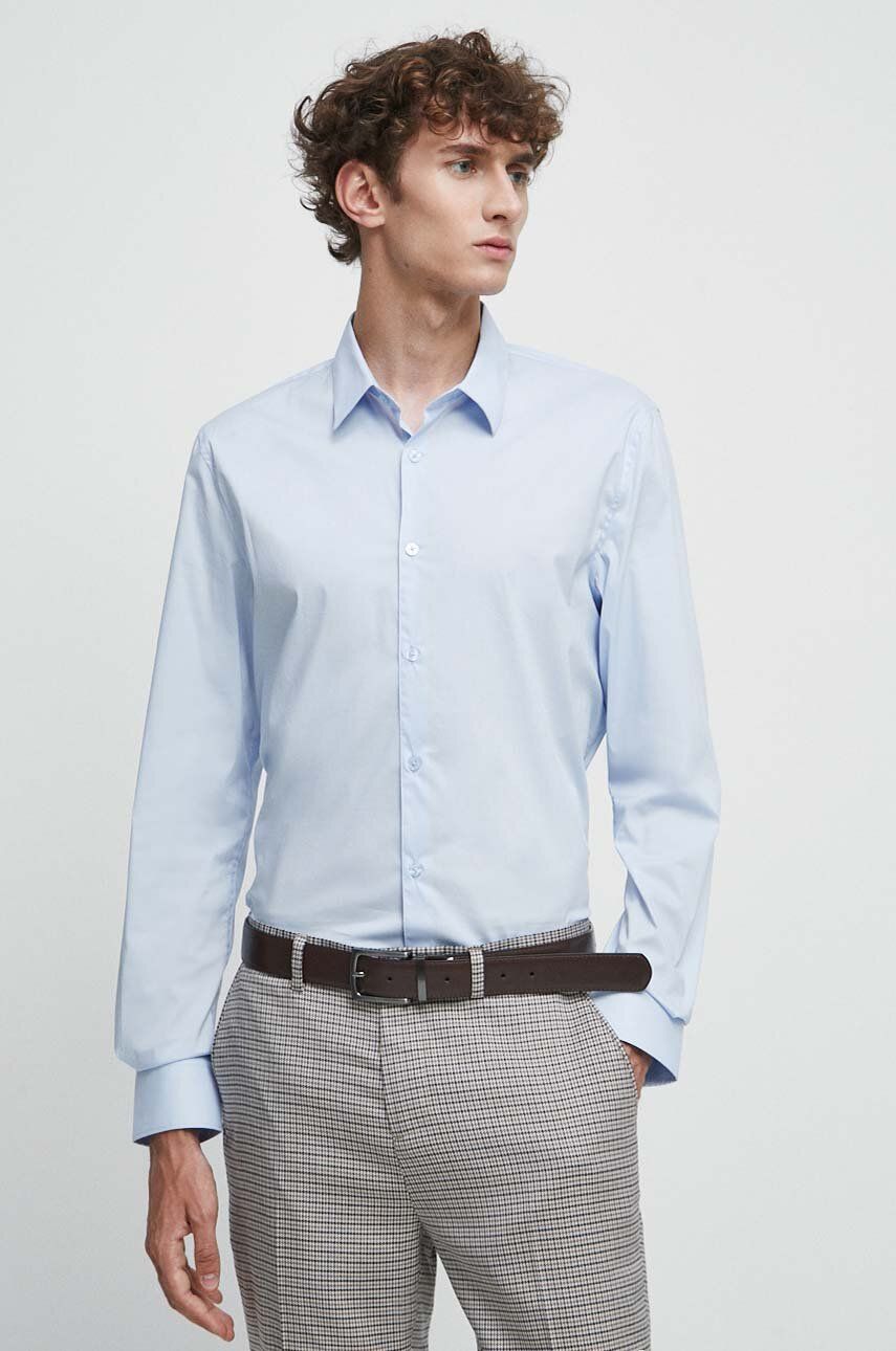 Košile Medicine pánská, slim, s klasickým límcem - modrá - 65 % Bavlna