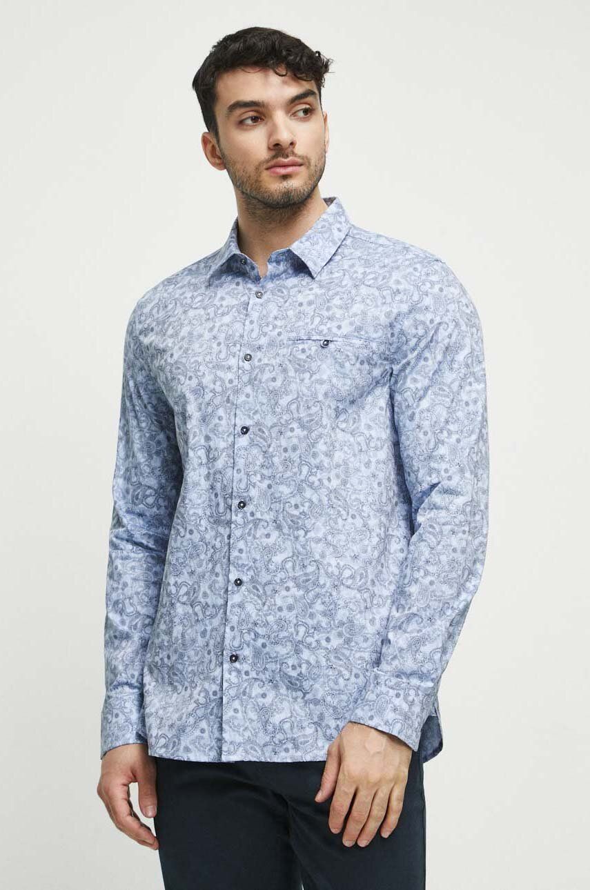 Bavlněná košile Medicine slim, s klasickým límcem - modrá - Hlavní materiál: 100 % Bavlna
