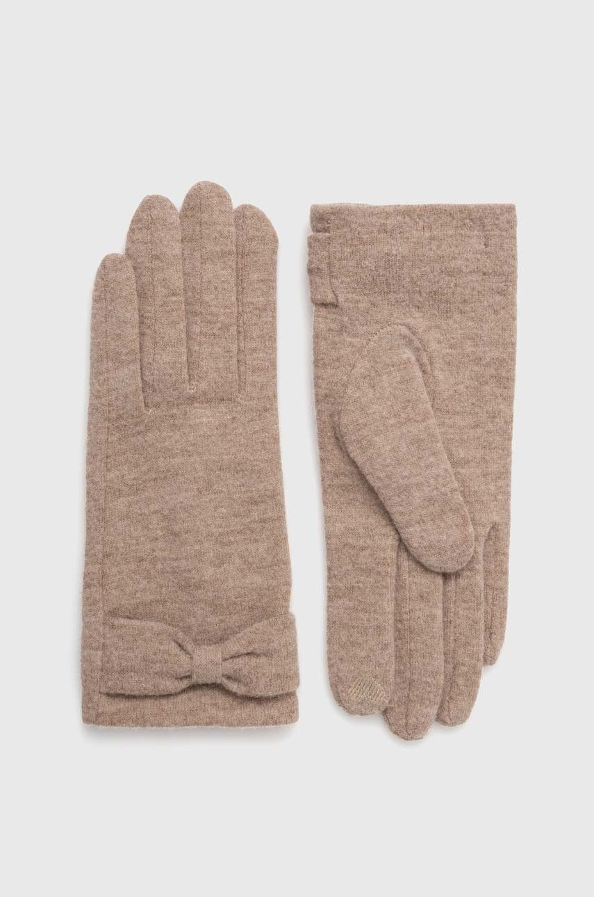Vlněné rukavice Medicine béžová barva - béžová - 70 % Vlna