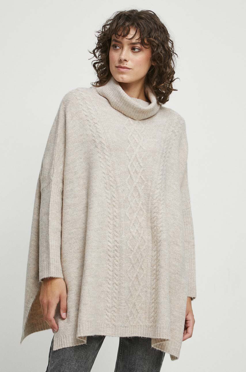 Medicine poncho culoarea bej, light