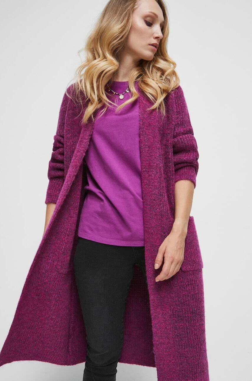 Medicine Cardigan Femei, Culoarea Roz, Calduros