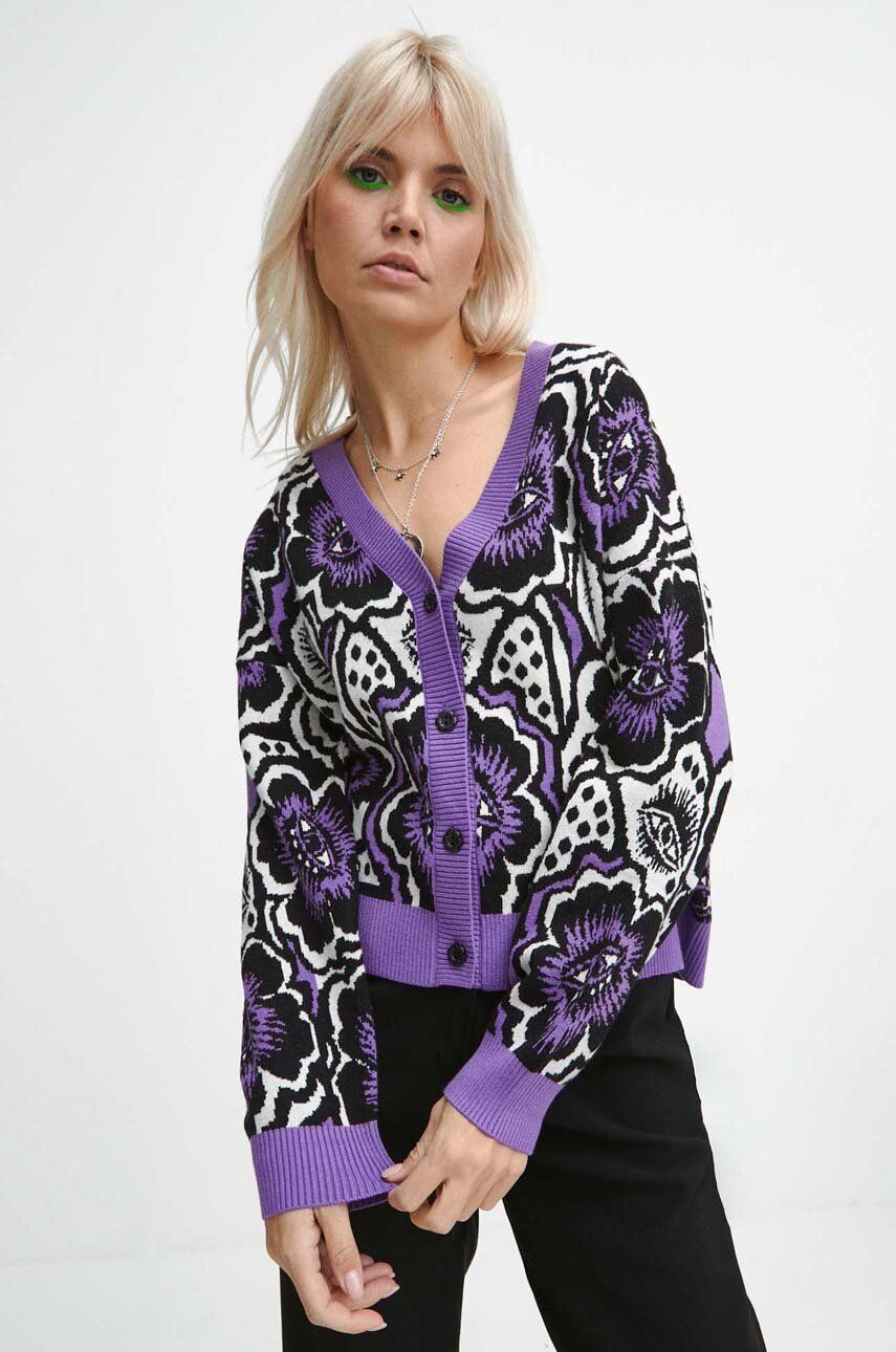 Medicine Cardigan Femei, Culoarea Violet, Light