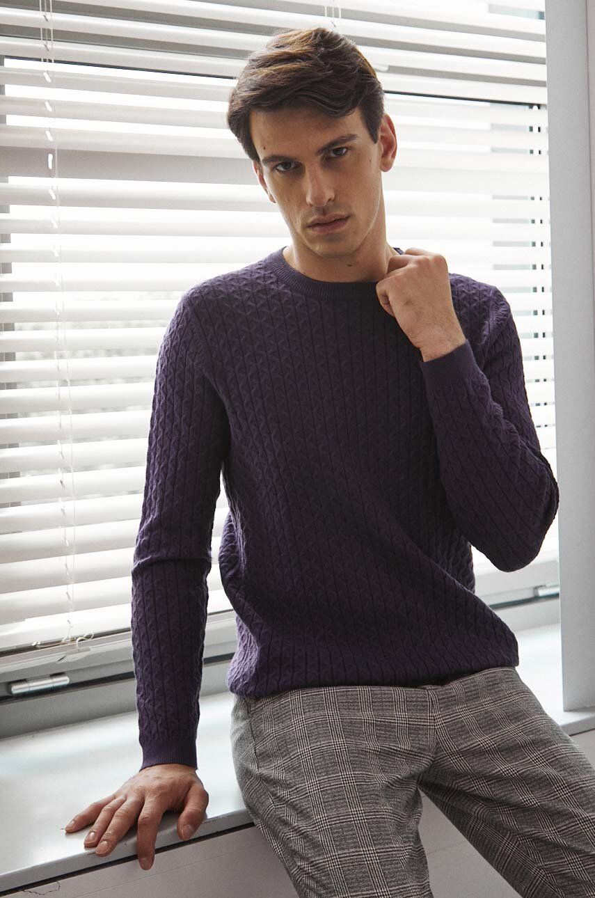 Medicine pulover barbati, culoarea violet, light