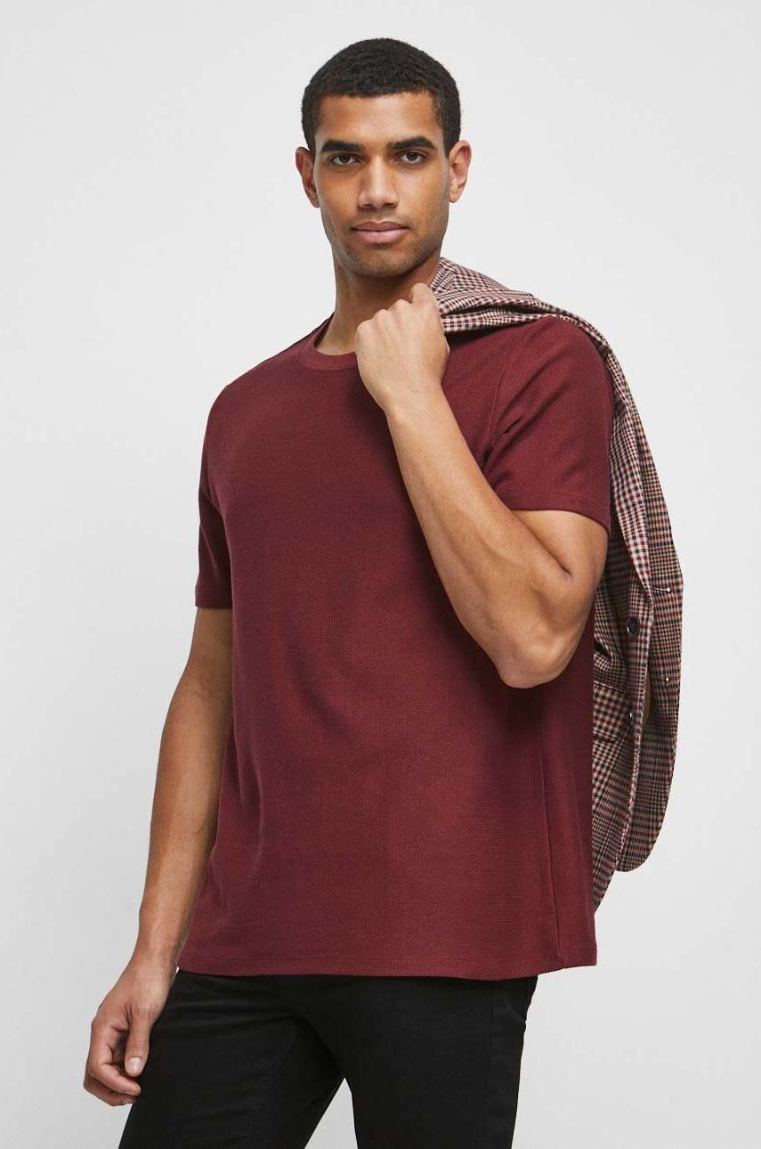 Medicine tricou barbati, culoarea bordo, neted