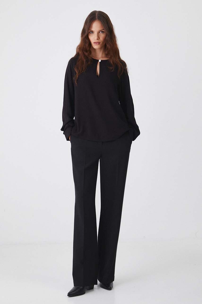 Medicine bluza femei, culoarea negru, neted Medicine bluza femei, culoarea negru, neted